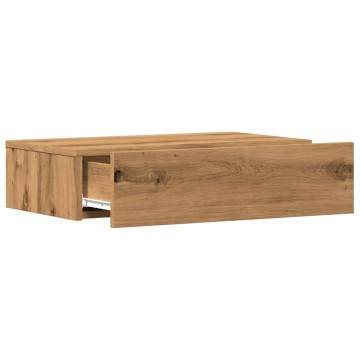 Stylish TV Cabinets with LED Lights - Artisan Oak (2 pcs)