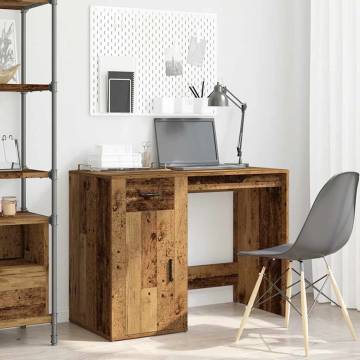 Elegant Old Wood Desk - 100x49x75 cm Engineered Wood