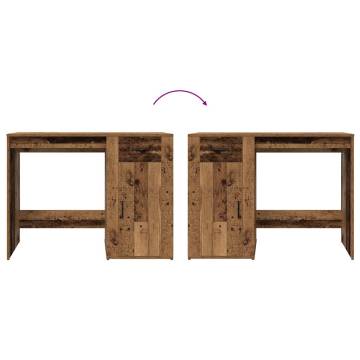 Elegant Old Wood Desk - 100x49x75 cm Engineered Wood