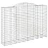 Arched Gabion Baskets - 9 pcs Galvanised Iron | HipoMarket