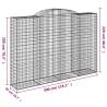 Arched Gabion Baskets - 9 pcs Galvanised Iron | HipoMarket