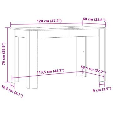 Dining Table Artisan Oak - 120x60 cm | Hipo Market