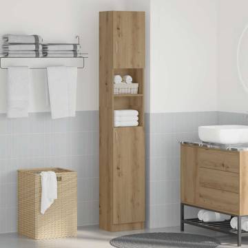 Bathroom Cabinet Artisan Oak - Durable Engineered Wood