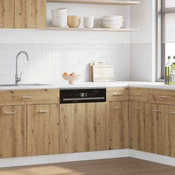 Artisian Oak Dishwasher Panel - 45x3x67 cm | Hipomarket UK