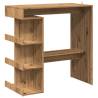 Bar Table with Storage Rack - Artisan Oak 100x50x101.5 cm