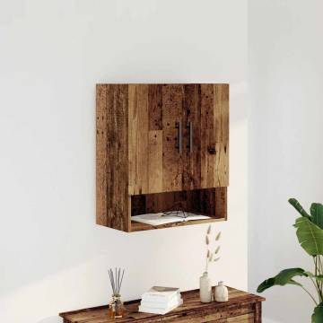 Wall Cabinet Old Wood 60x31x70 cm | Durable Engineered Wood