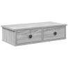 Wall Shelf with Drawers Grey Sonoma - Durable & Stylish Storage