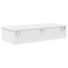 Wall Shelf with Drawers | Durable White Engineered Wood 80x31x17 cm