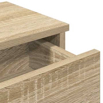 Wall Shelf with Drawers - Sonoma Oak 80x31x17 cm | HipoMarket