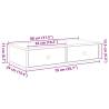 Wall Shelf with Drawers - Sonoma Oak 80x31x17 cm | HipoMarket