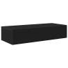 Wall Shelf with Drawers Black - Stylish & Practical Storage Solution