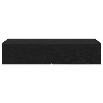 Wall Shelf with Drawers Black - Stylish & Practical Storage Solution