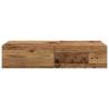 Wall Shelf with Drawers in Old Wood - 80x33x17 cm