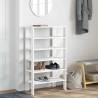 Elegant White Shoe Rack - 61x32x105 cm - Engineered Wood