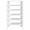 Elegant White Shoe Rack - 61x32x105 cm - Engineered Wood