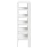 Elegant White Shoe Rack - 61x32x105 cm - Engineered Wood