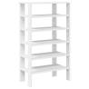 Elegant White Shoe Rack - 61x32x105 cm - Engineered Wood