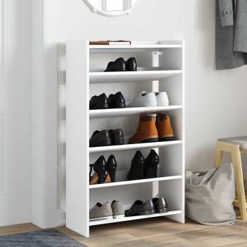 Elegant White Shoe Rack - 60x25x100 cm | HipoMarket