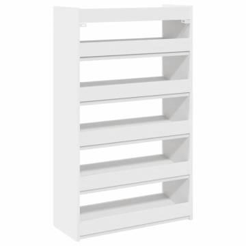 Elegant White Shoe Rack - 60x25x100 cm | HipoMarket