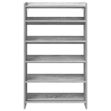 Stylish Grey Sonoma Shoe Rack - Engineered Wood 60x25x100 cm