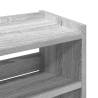 Stylish Grey Sonoma Shoe Rack - Engineered Wood 60x25x100 cm