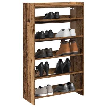 Shoe Rack Old Wood 60x25x100 cm - Stylish & Durable Storage