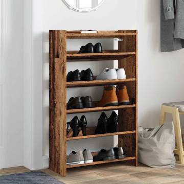 Shoe Rack Old Wood 60x25x100 cm - Stylish & Durable Storage