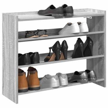 Shoe Rack Grey Sonoma 80x25 cm | Stylish & Durable Storage