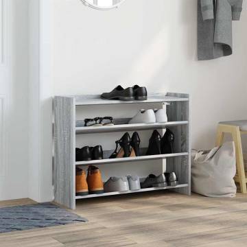 Shoe Rack Grey Sonoma 80x25 cm | Stylish & Durable Storage