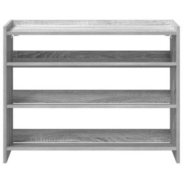 Shoe Rack Grey Sonoma 80x25 cm | Stylish & Durable Storage