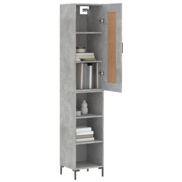 Elegant Concrete Grey Highboard - Stylish Storage Solution