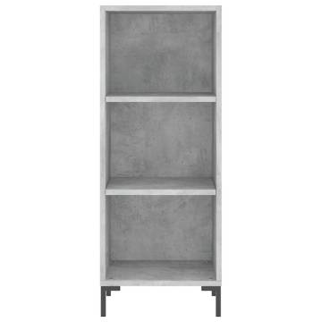 Elegant Concrete Grey Highboard - Stylish Storage Solution