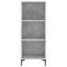 Elegant Concrete Grey Highboard - Stylish Storage Solution