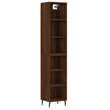 Stylish Brown Oak Highboard - Durable & Spacious | HipoMarket