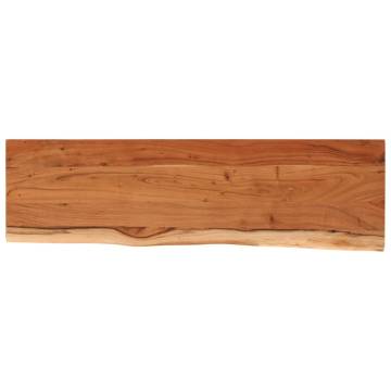 Stylish Live Edge Wall Shelf - Solid Acacia Wood 70x20x3.8 cm