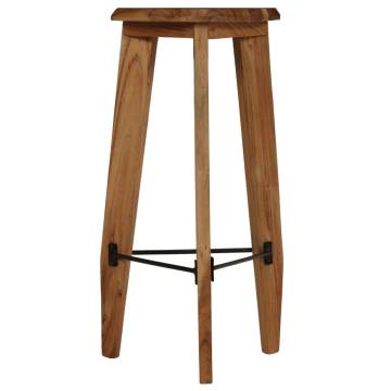 Rustic Bar Stools 2 pcs | Solid Acacia Wood - Hipo Market