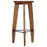 Rustic Bar Stools 2 pcs | Solid Acacia Wood - Hipo Market