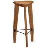 Rustic Bar Stools 2 pcs | Solid Acacia Wood - Hipo Market