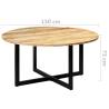 Chic Solid Mango Wood Dining Table 150x73 cm - Unique Design