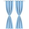 Turquoise Blackout Curtain with Metal Eyelets 270x245 cm