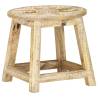 Hand-painted Solid Mango Wood Stool - Antique Style | HipoMarket