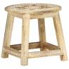 Hand-painted Solid Mango Wood Stool - Antique Style | HipoMarket