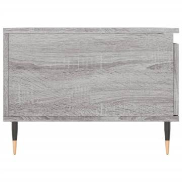 Stylish Grey Sonoma Coffee Table - Durable Engineered Wood