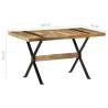 Unique Rough Mango Wood Dining Table - 140x70 cm | HipoMarket