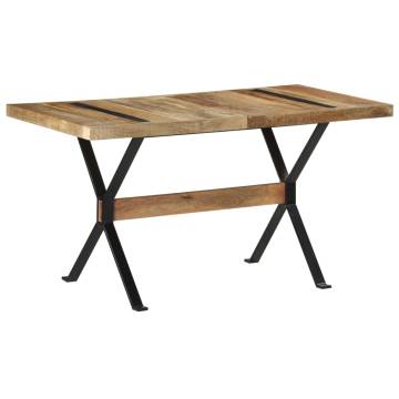 Unique Rough Mango Wood Dining Table - 140x70 cm | HipoMarket