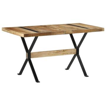 Unique Rough Mango Wood Dining Table - 140x70 cm | HipoMarket