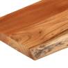 Wall Shelf 80x20x3.8 cm - Solid Acacia Wood with Live Edge