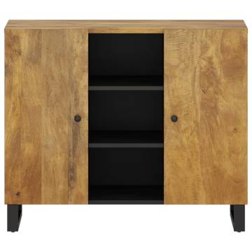 Classic Solid Wood Mango Sideboard with 2 Doors - 90x33x75 cm