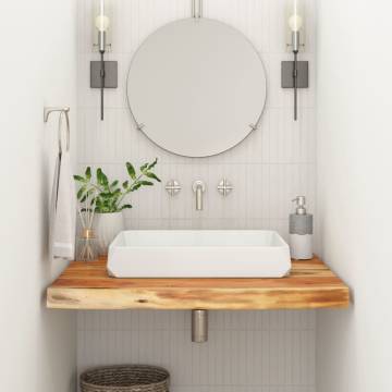 Bathroom Countertop 80x60 cm - Solid Acacia Wood | HipoMarket