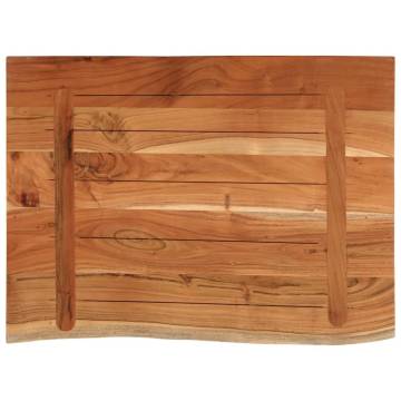 Bathroom Countertop 80x60 cm - Solid Acacia Wood | HipoMarket